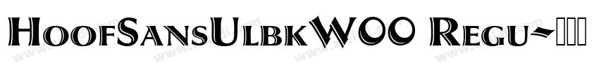 HoofSansUlbkW00 Regu字体转换